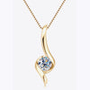 1 Carat Moissanite 925 Sterling Silver Necklace