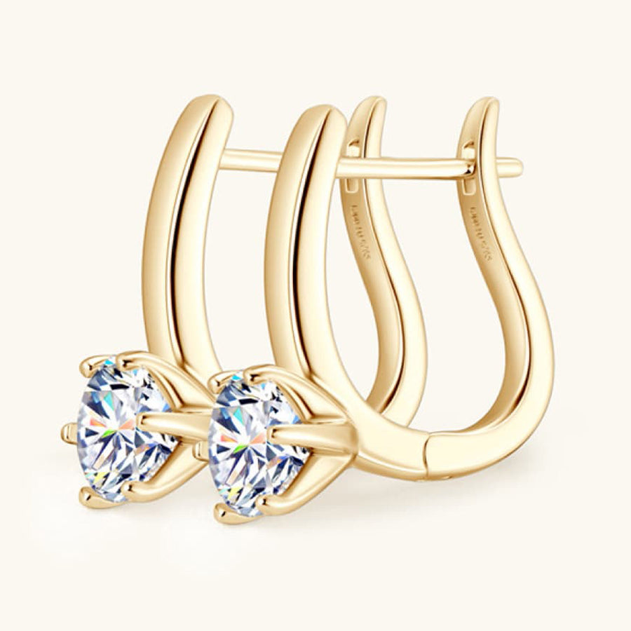 2 Carat Moissanite 925 Sterling Silver Earrings