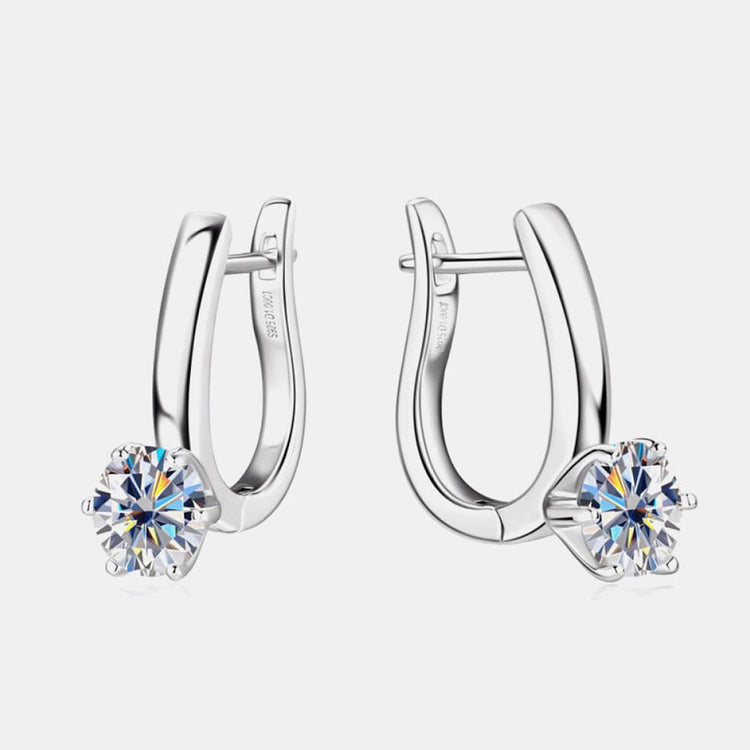 2 Carat Moissanite 925 Sterling Silver Earrings