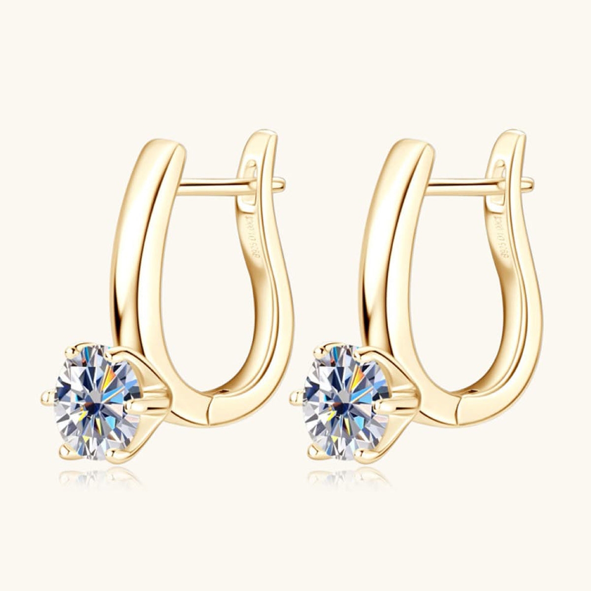 2 Carat Moissanite 925 Sterling Silver Earrings