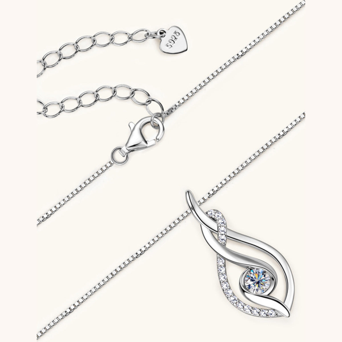 Moissanite 925 Sterling Silver Necklace
