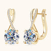 4 Carat Moissanite 925 Sterling Silver Earrings