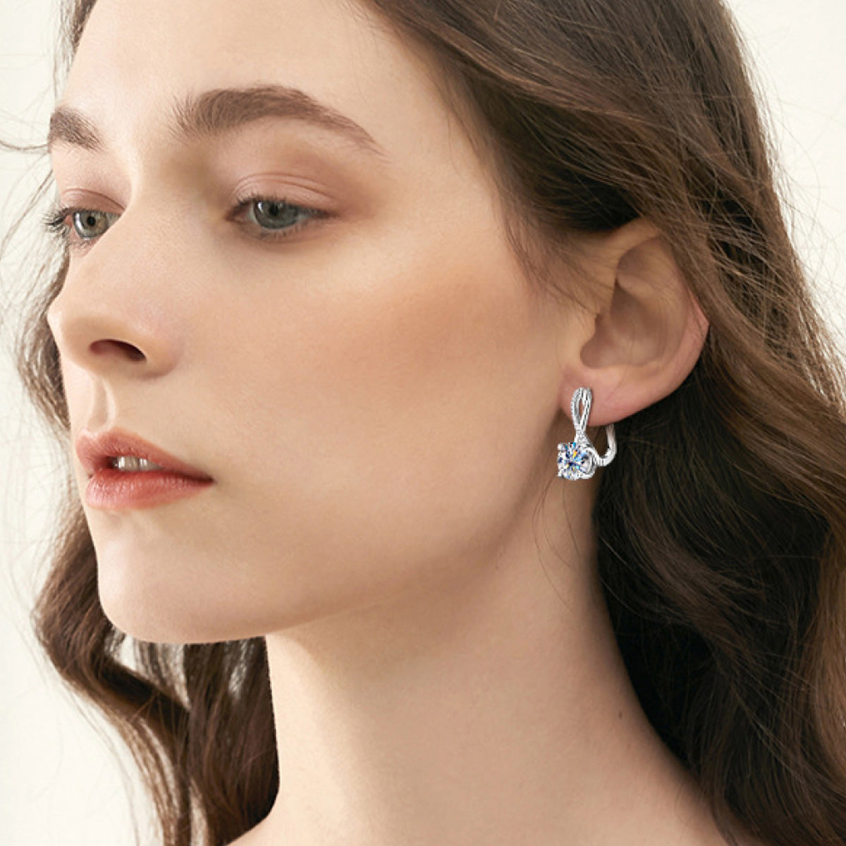 4 Carat Moissanite 925 Sterling Silver Earrings