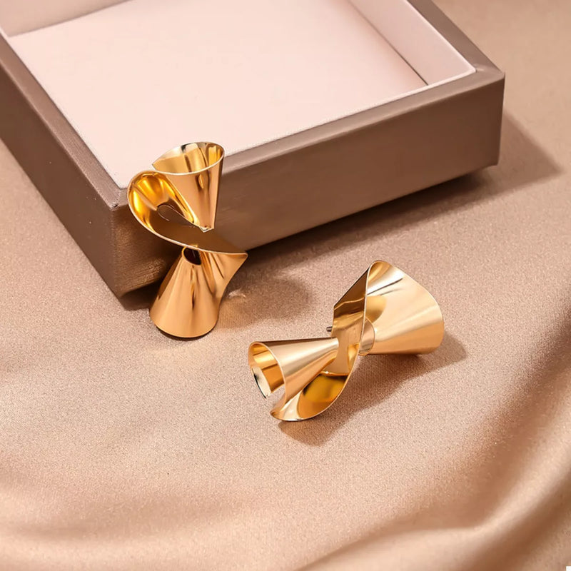18K Gold-Plated Twist Earrings