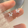 925 Sterling Silver Butterfly Stud Earrings