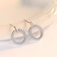 925 Sterling Silver Circle Stud Earrings