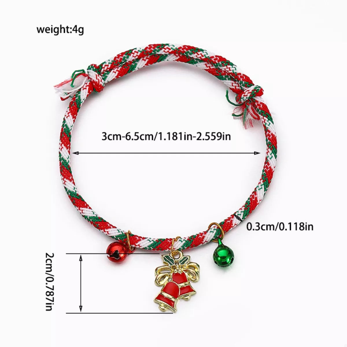Christmas Charm Braided Rope Bracelet