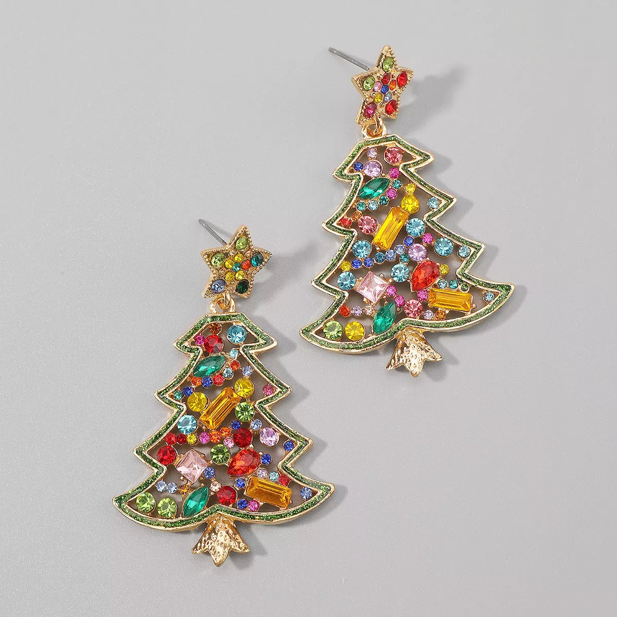 Christmas Tree Dangle Earrings