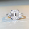 925 Sterling Silver Zircon Geometric Ring