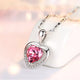 925 Sterling Silver Zircon Heart Necklace