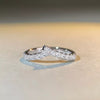 925 Sterling Silver Zircon Irregular Ring