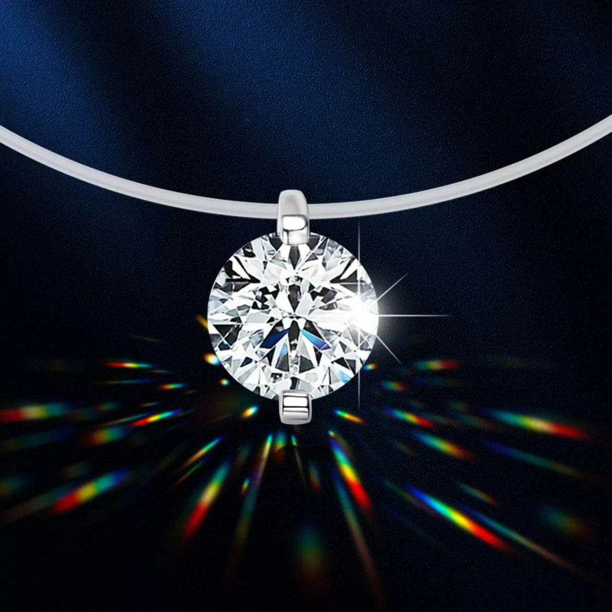 3 Carat Moissanite 925 Sterling Silver Necklace
