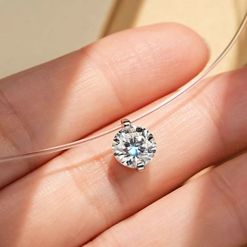 3 Carat Moissanite 925 Sterling Silver Necklace