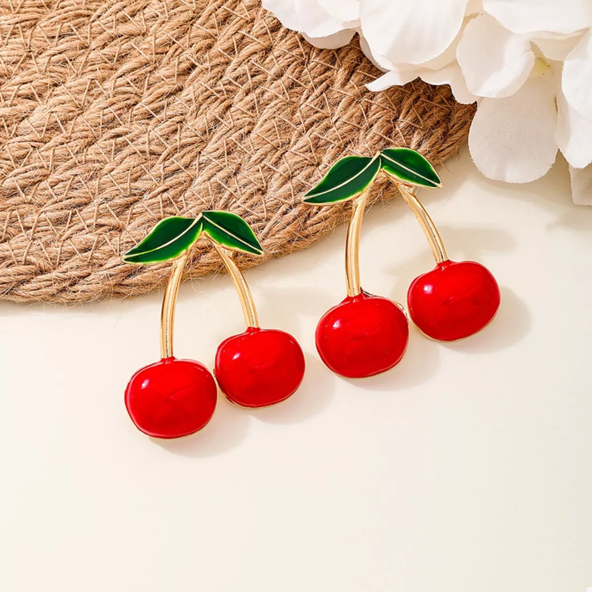 18K Gold-Plated Cherry Earrings