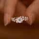 1 Carat Moissanite 925 Sterling Silver Leaf Ring