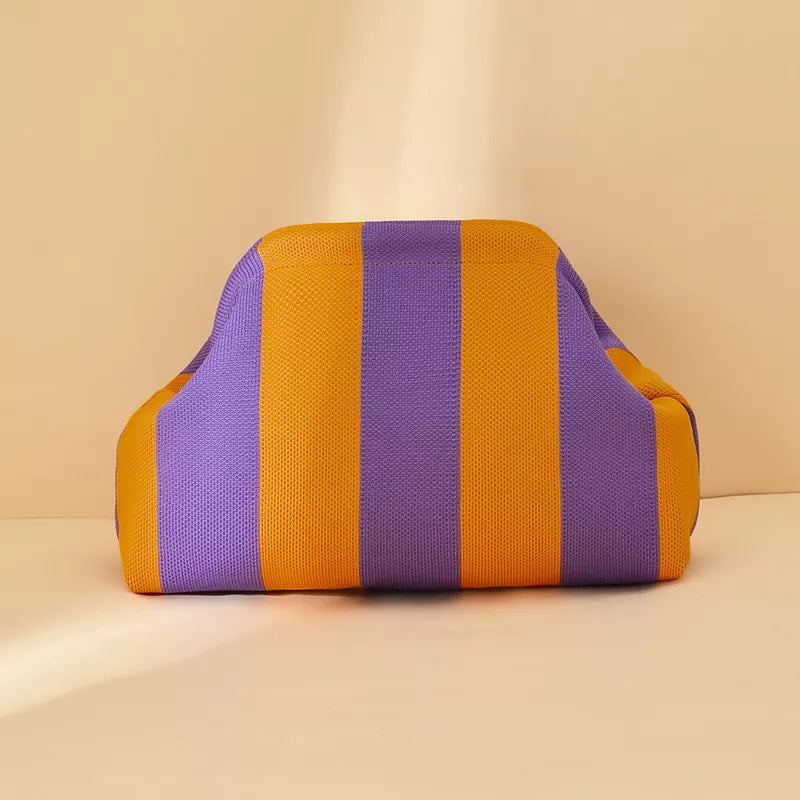 Striped Portable Clutch