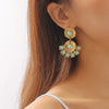 18K Gold-Plated Turquoise Dangle Earrings