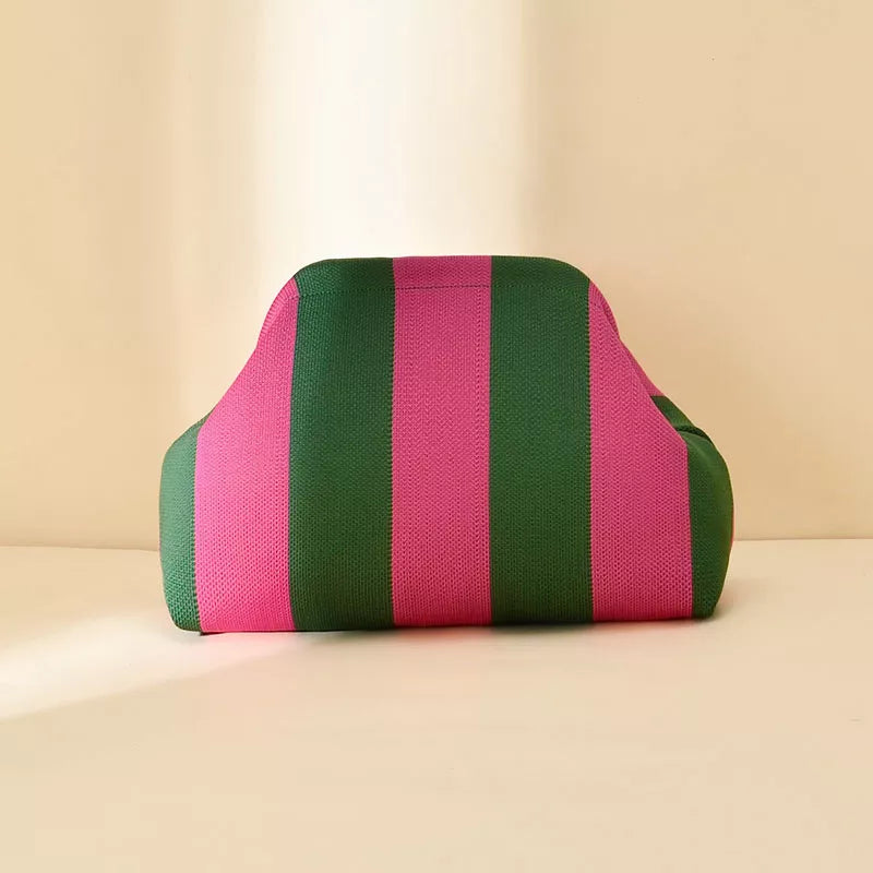 Striped Portable Clutch