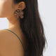 Beaded Bowknot Christmas Earrings