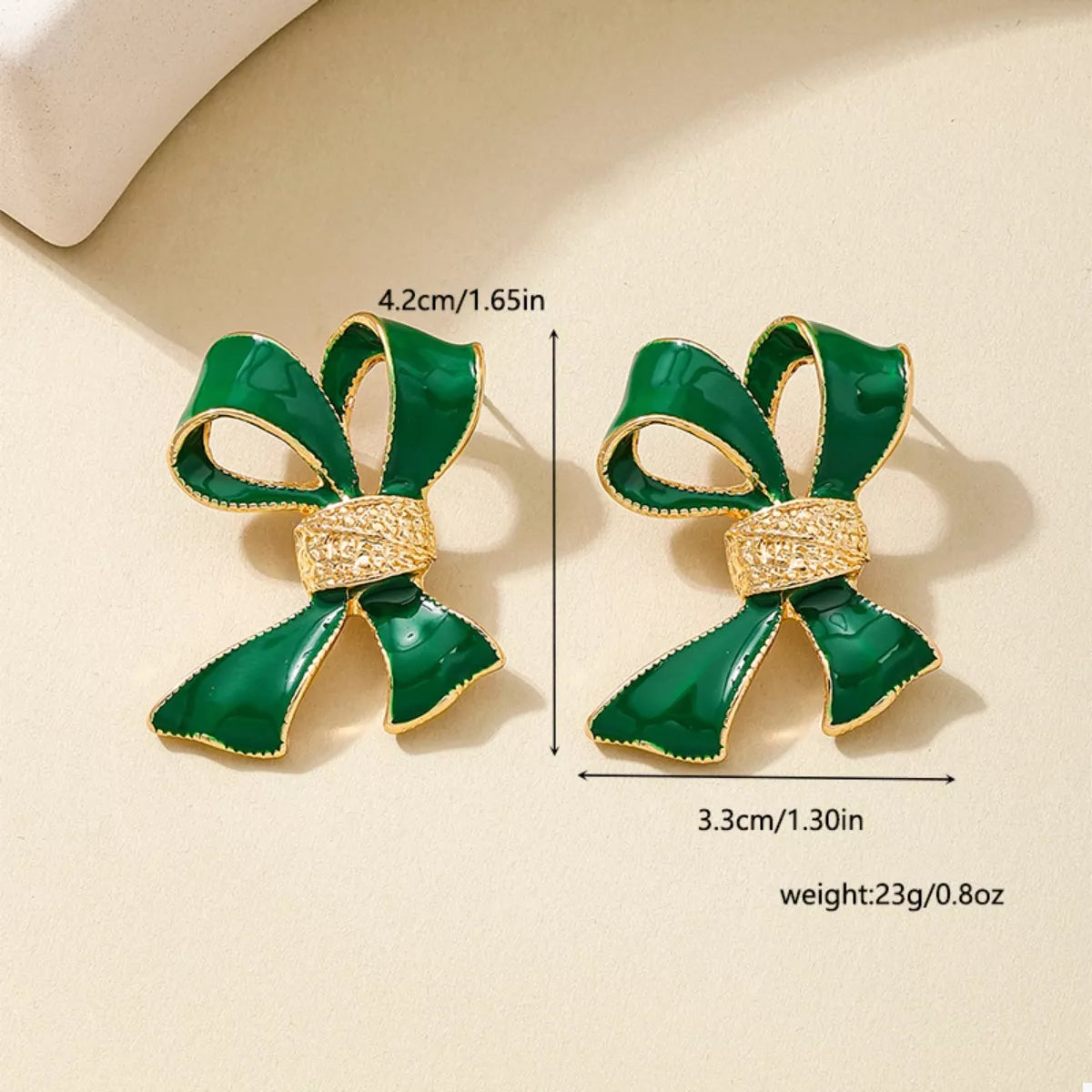 18K Gold-Plated Bow Earrings