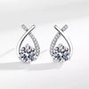 1 Carat 925 Sterling Silver Moissanite Earrings